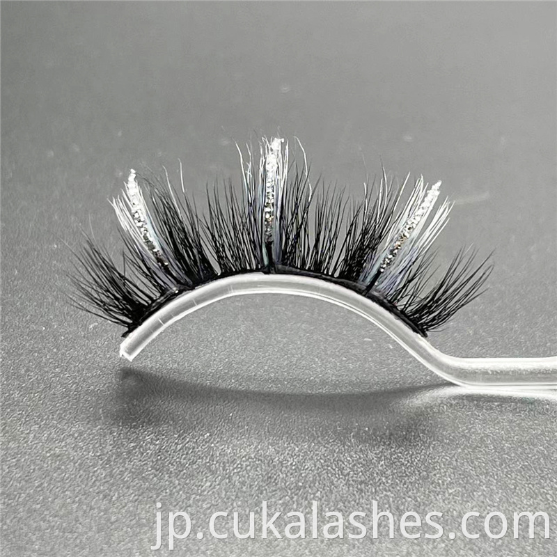 Silver Glitter Eyelashes